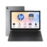 HP OmniPad 12 DN1W1PA tablet in Meteor Silver with detachable keyboard, 12-inch 2K 90Hz touchscreen, Snapdragon SM6475Q processor, 8GB RAM, 128GB UFS storage - available on Amazon India at Rs 48,990