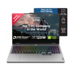 Lenovo LOQ 15AHP10 83JG00H1IN gaming laptop in Luna Grey with 15.6-inch FHD 144Hz display, AMD Ryzen 7 250 processor, RTX 5060 8GB GDDR7 graphics, 16GB RAM, 512GB SSD - available on Amazon India at Rs 1,70,990