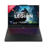 Lenovo Legion Pro 7 16IAX10H 83F500Q5IN gaming laptop in Eclipse Black with 16-inch WQXGA OLED 240Hz display, Intel Core Ultra 9 290HX Plus, NVIDIA RTX 5080 16GB, 32GB DDR5, 1TB SSD, available on Amazon India at Rs 4,78,490