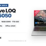 Lenovo LOQ 15IRX10 83JE01FTIN gaming laptop in Luna Grey with 15.6-inch FHD 144Hz display, Intel Core i7-14700HX, RTX 5050 8GB, 16GB DDR5, 1TB SSD
