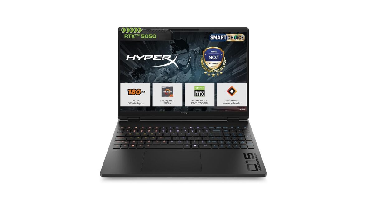HP HyperX OMEN 15 gb0204AX (DT5D2PA) Gaming Laptop Launched in India [ Specs: AMD Ryzen 7 8745HX / RTX 5050 8GB GDDR7 / 16GB DDR5 / 1TB SSD / 15.3-inch 2.5K 180Hz ]