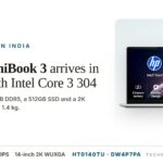 HP OmniBook 3 ht0140TU (DW4P7PA) laptop in Silver with 14-inch 2K WUXGA IPS display, Intel Core 3 304, 8GB DDR5 and 512GB SSD, available on Amazon India at Rs 75,663